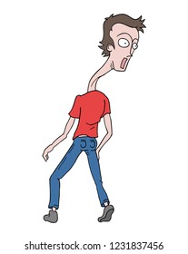 funny man with long neck