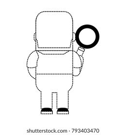 funny man with magnifying glass avatar character