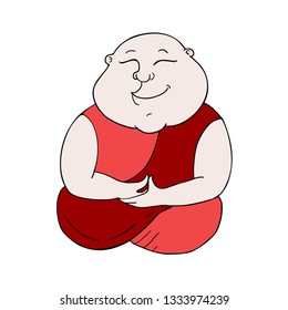 funny man meditating