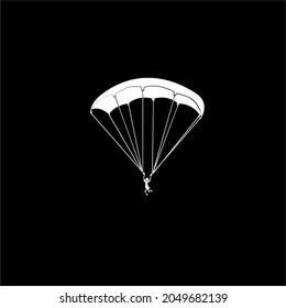 Funny man with a parachute