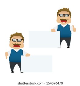 Funny man set doing actions for use in advertising, presentations, brochures, blogs, documents and forms, etc.
