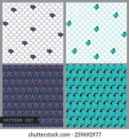 Funny man vector seamless pattern, Cartoon pattern.