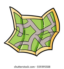 Funny map for holiday traveling - vector.