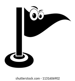 funny map pointer with cartoon eyes. 