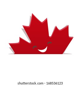 Funny maple leaf of Canadian flag