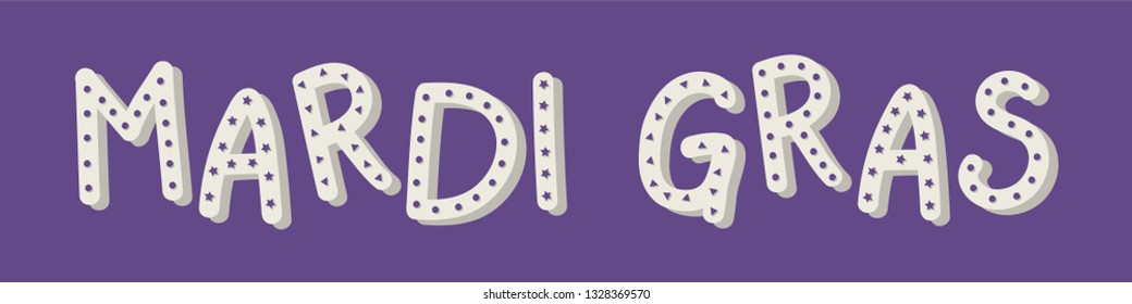 Funny Mardi Gras Carnival decoration. Vector