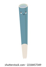 Funny Marker. Cute School Supplies. Vector, kawaii