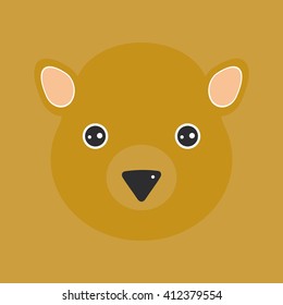 funny Marmot Gopher ground squirrel on beige background. Vector
