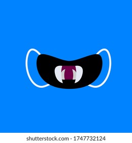 funny mask design illustration for kids, vector design illustration