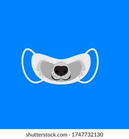 funny mask design illustration for kids, vector design illustration