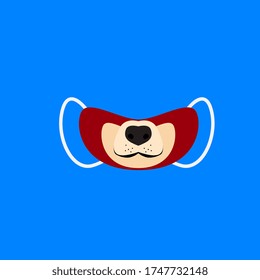 funny mask design illustration for kids, vector design illustration
