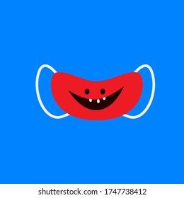 funny mask design illustration for kids, vector design illustration