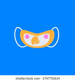 funny mask design illustration for kids, vector design illustration