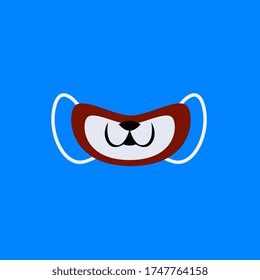 funny mask design illustration for kids, vector design illustration