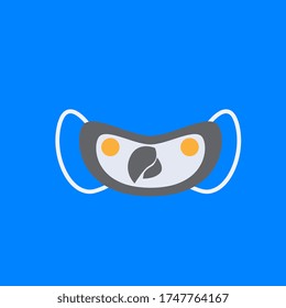 funny mask design illustration for kids, vector design illustration