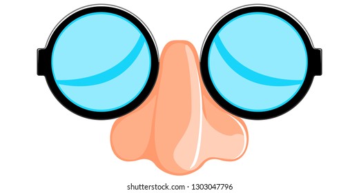 Funny mask image. April fool. Vector illustration design