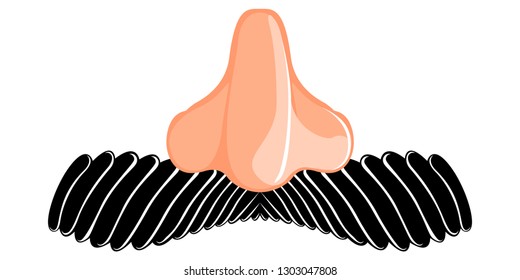 Funny mask image. April fool. Vector illustration design