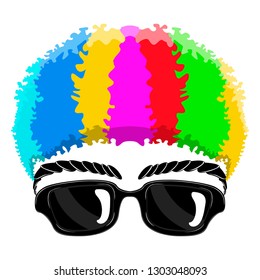 Funny mask image. April fool. Vector illustration design