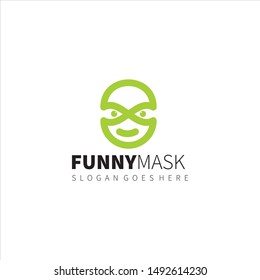 Funny Mask Logo Design Template