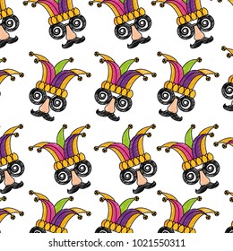 funny mask silly glasses mustache hat carnival background