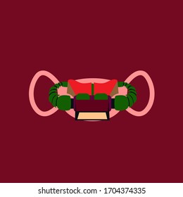 funny masker design for kids, vector illustration