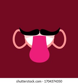 funny masker design for kids, vector illustration