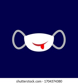 funny masker design for kids, vector illustration