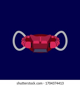 funny masker design for kids, vector illustration