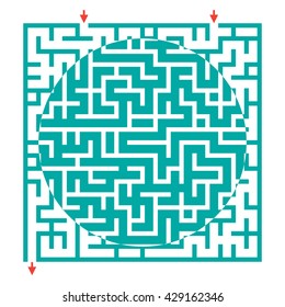 Funny maze game for kids. Visual game for Preschool Children. Vector Labyrinth for preschool children. Rebus or quiz for school