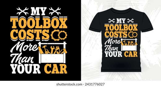 Funny Mechanical Engineer Retro Vintage Mechanic T-shirt Design