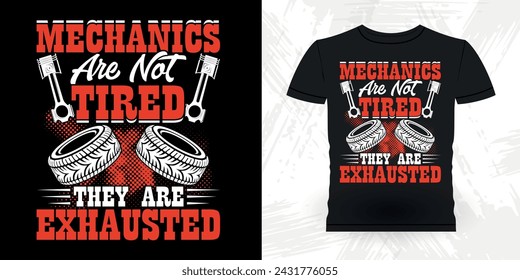 Funny Mechanical Engineer Retro Vintage Mechanic T-shirt Design