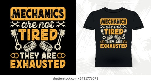 Funny Ingeniero Mecánico Retro Vintage Diseño de camiseta mecánica