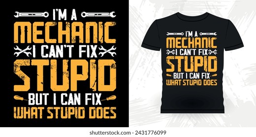 Funny Ingeniero Mecánico Retro Vintage Diseño de camiseta mecánica