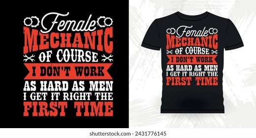 Funny Ingeniero Mecánico Retro Vintage Diseño de camiseta mecánica