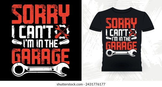 Funny Mechanical Engineer Retro Vintage Mechanic T-shirt Design