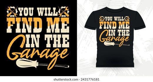 Funny Mechanical Engineer Retro Vintage Mechanic T-shirt Design