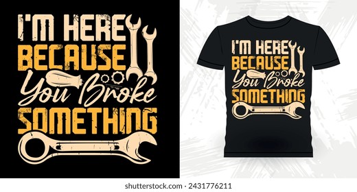 Funny Mechanical Engineer Retro Vintage Mechanic T-shirt Design
