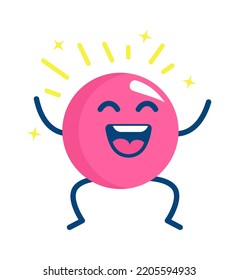 Funny Medical Pill Character. Vector illustration