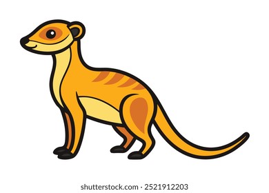 A funny Meerkat with white background