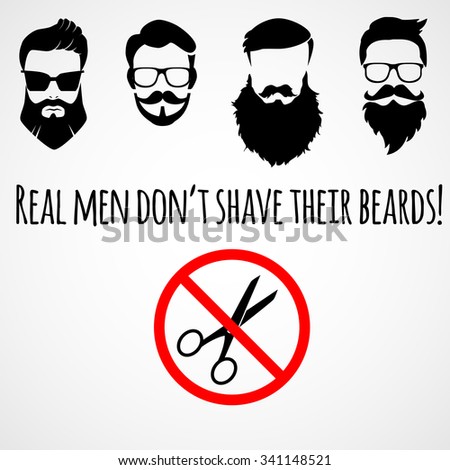 Funny Meme About Beards Vector Art Stock Vector (Royalty Free