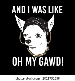 funny meme dog fun saying internet dog joke humor wo 0 0 t ( design vector illustration for use in design and print wall art poster canvas