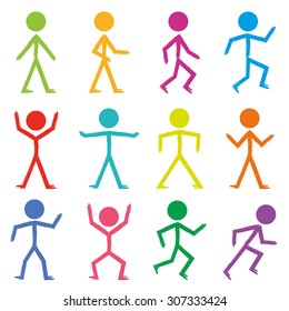 Funny men. Drawn men. 