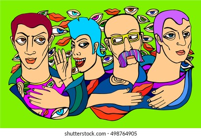 Funny men's hairstyle