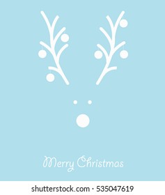 Funny Merry Christmas card with deer