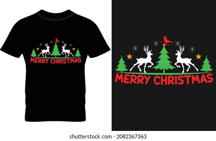 Fröhliche Weihnachten, T-Shirt-Design 