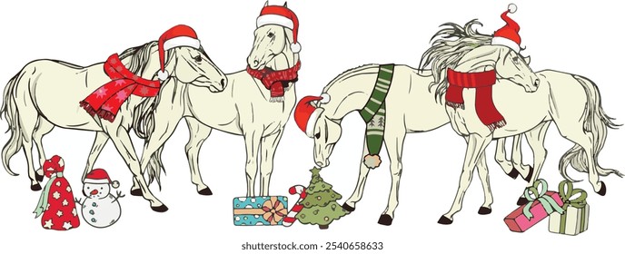 Funny Merry Horsemas Merry Christmas