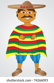 funny mexican man vector eps8