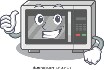 Funny microwave making in Thumbs up gesture