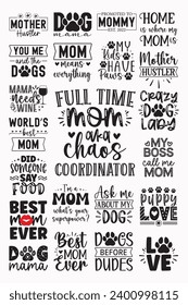 Funny mom quotes, Funny sarcastic Mom Sayings and Hand-Drawn Illustrations svg