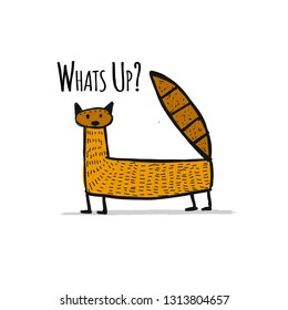 Funny mongoose, sketch for your design